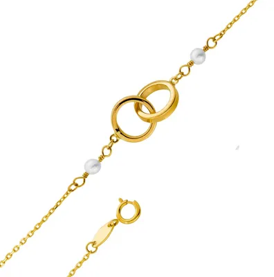 Produktbild von Perlenarmband Gold 333 8K Süßwasserperlen 3.2mm 19
