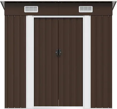 Produktbild von vidaXL Geräteschuppen Braun 194x121x181 cm Stahl