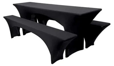 Produktbild von Elastische Biertischhussen und Bierbankauflagen für 70 cm - 3-teiliges Set