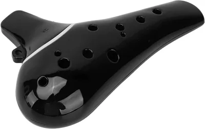 Immagine prodotto di Ocarina, strumento a fiato - Strumento a fiato in tonalità di Do - Per suonare musica - Design con 12 fori - Compatto e leggero - Colore: nero