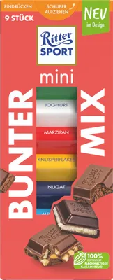 Produktbild von Ritter Sport Schokolade Mini Bunter Mix 1378C sort 150g
