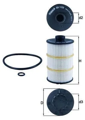 Obrázok produktu pre Olejový filter KNECHT OX 1123D