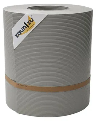 Produktbild von Sichtschutzstreifen zaun|zu RILLE MAXI 26m Rolle Blende für 24cm Gittermatten Steingrau 26m