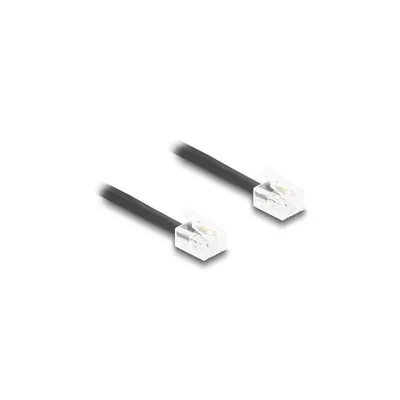 Produktbild von Delock - Telefonkabel - RJ-11 (M) zu RJ-11 (M) - 1 m - gewickelt - Schwarz