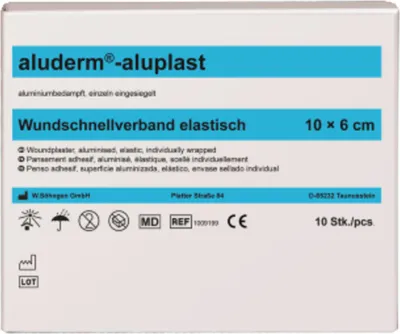 Produktbild von SÖHNGEN aluderm-aluplast Wundpflaster - elastisch, 6x10cm, 10 Stück