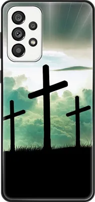 Produktbild von König Design Hülle kompatibel mit Samsung Galaxy A73 5G Kunststoff Soft Handyhülle - Handy Case Kreuze