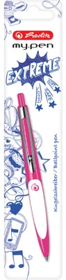 Produktbild von herlitz Druckkugelschreiber my.pen pink/weiß