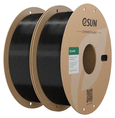 Produktbild von eSUN PLA+HS Filament 1.75mm, Schwarz, 2KG