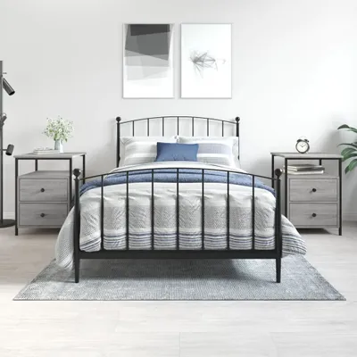 Produktbild von The Living Store Nachttische 2 Stk. Grau Sonoma 44x45x60 cm Holzwerkstoff