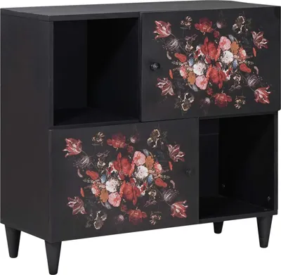 Produktbild von Stauraumschränke Mehrfarbig 80 x 33,5 x 75 cm Massivholz Mango