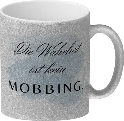 Produktbild von Die Wahrheit ist kein Mobbing Glitzer-Kaffeebecher