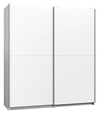 Image de Armoire avec 2 portes coulissantes - panneau de particules - blanc - 170,3 x 61,2 x 190,5 cm - ULOS