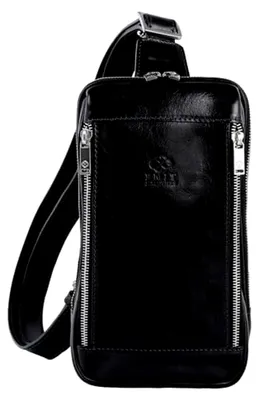 Produktbild von Brusttasche Leder Herren - Stylische Umhängetasche - Sling Bag - Rücken & Brust - 100% Leder - Italienische Handwerkstradition