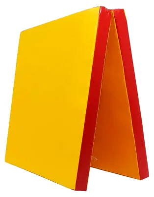 Produktbild von Faltbare Turnmatte RG 35 – 200 x 100 x 6 cm – GELB/ROT - Hergestellt in Deutschland - Gymnastikmatte für Fitness, Sport und Gymnastik, Rutschfest und Platzsparend