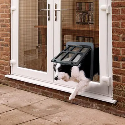 Produktbild von Katzenklappe Hundeklappe Gitter Magnetschluss Fliegengittertür Fenster 34 cm x 44 cm