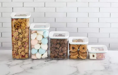 OXO Good Grips POP-Behälter – 4 Stück, Je 3,7 L, Luftdicht, Rechteckig, BPA-frei, Spülmaschinenfest