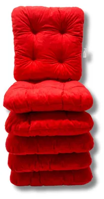 Obrázek produktu pro Sada 6 prošívaných podsedáků na židle 40x40x8 cm z mikrovlákna - 3100
