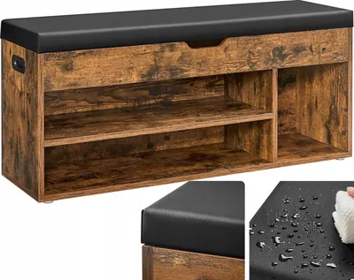 Zdjęcie produktu dla Ławka na Buty z Siedziskiem Schowkiem Szafka na Obuwie Organizer Rustykalna