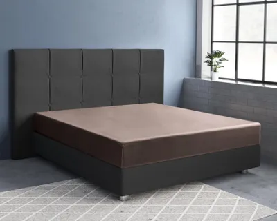 Produktbild von Primaviera Deluxe Satin Spannbettlaken Taupe 180 x 220 cm