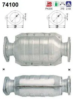 Produktbild von AS Katalysator Kat für NISSAN MICRA II (K11) 74100