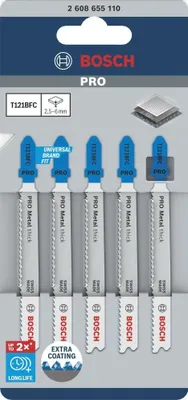 Image de Lame de scie sauteuse PRO Metal thick T121BFC, 92 mm, 5 pièces