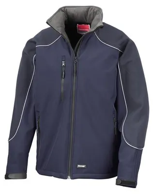 Produktbild von Herrenjacke - Result HOODED SOFT SHELL JACKET - navy - Größe L