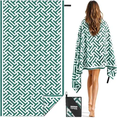 Produktbild von Famanu XXL Strandhandtuch 90 x 180 cm – schnelltrocknendes Mikrofaser, sandabweisend, minimalistisches Design