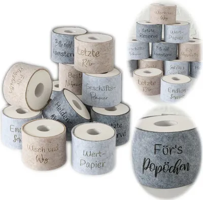 Produktbild von LS-LebenStil Toilettenpapier Banderole fürs Popöchen Filz Klohut Husse Klopapier Klorolle Klorollenhut Häkelhut Aufbewahrung