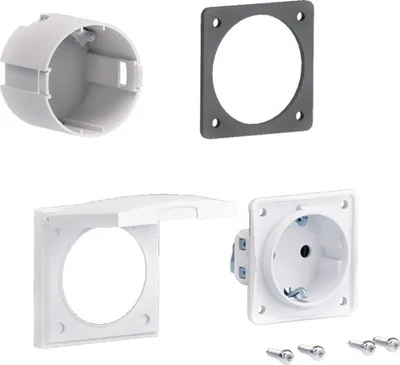 Produktbild von HAGER ZY02SD Bestückungspaket 1xSchuko für Flansch (ZY02SD)