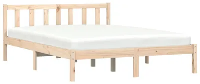 Immagine prodotto di Telaio per letto vidaXL, naturale, 152 x 203 cm, legno massello di pino