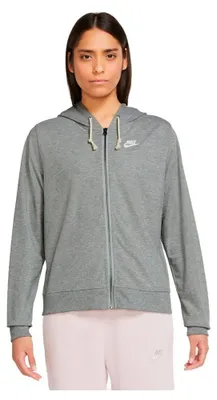 Zdjęcie produktu dla Nike Kurtka rekreacyjna Sportswear Gym Vintage Kurtka damska z kapturem, Kolor:Szary, Rozmiar:M