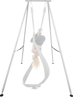 Produktbild von Yoga Stand Frame, 3m Length Swing Stand, Max 250 kg Load Triangular Structure Aerial Rig, Aerial Silk Stands for Yoga Enthusiasts, Non-Slip Base, Lightweight, Detachable Design
