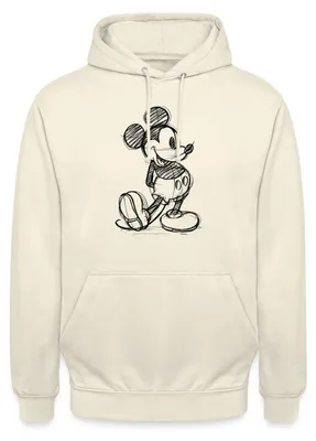 Produktbild von Mickey & Minnie Zeichnung Uni Hoodie, M, Vanille-Milchshake