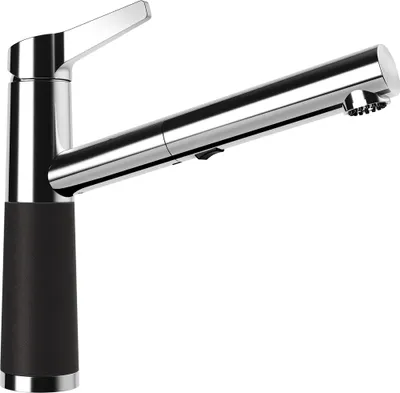 Immagine prodotto di Miscelatore SCHOCK SC-510 in NERO con bocca estraibile / CRISTALITE® Basic Line / miscelatore monocomando