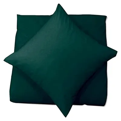 Produktbild von Kissenbezug aus Biber-Flanell 40x40 cm, 2er Set, Farbe: Dunkelgrün