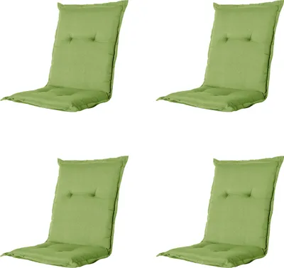 Produktbild von Madison - Gartenstuhlauflage Low Back Rib lime - Ca. 105x50 cm - 4er-Set