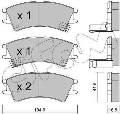 Produktbild von CIFAM Bremsbeläge Satz Vorne Bremsklötze für HYUNDAI ATOS (MX) 822-361-0