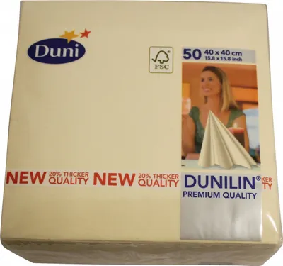 Produktbild von Duni 50 Dunilin Servietten Champagne 40cm x 40cm