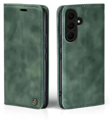 Produktbild von Handy Hülle für Samsung Galaxy S26 Klapphülle Bookcase Flip Cover Handy Tasche Etui Farbe: Grün