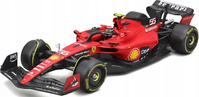 Produktbild von F1 FERRARI SF-23 Rennwagen mit Helm #55 Bburago 1:24 26808