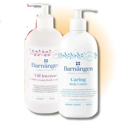 Image de BARNANGEN Set de lotions pour le corps (soignantes, huile intensive) 2 x 400 ml