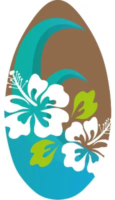 Image de SportX Skimboard Flower Bleu/Bruin 100 cm