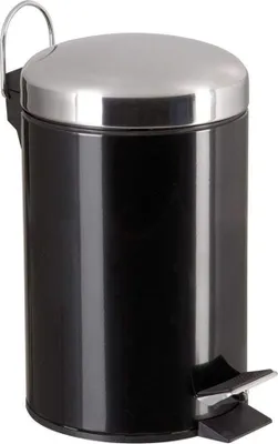 Produktbild von Treteimer Abfalleimer Kosmetikeimer Mülleimer Tretmülleimer Bad Eimer 3 Liter Schwarz