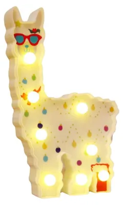Produktbild von Alpaka-Spielzeug LED-Nachtlicht Kinderzimmer Wanddeko für Regal Wohnzimmer, Schlafzimmer, Heimgeschenke Lama-Lampe (batteriebetrieben)