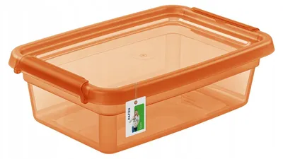 Produktbild von ORPLAST BaseStore Aufbewahrungsbehälter mit Klappdeckel, 3L, Orange