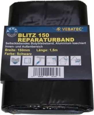 Obrázok produktu pre Vebatec BLITZ BUTYL REPARATURBAND Alu-schwarz 150mmx1,5m