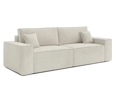 Produktbild von AX LIVING Cord Sofa Talaton 248cm Creme Sofa mit Kissen Schlaffunktion