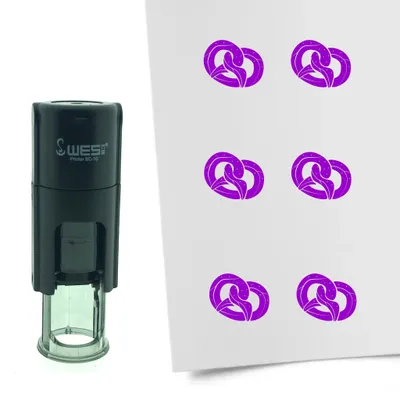 Produktbild von CombiCraft Selbstfärbender Stempel 'Bretzel' in der Farbe Lila, Ø10mm
