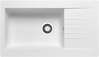 Produktbild von PYRAMIS Spüle SIROKO (86x50) WEISS aus Fibertek / SMC-Spüle / Fiberglasspüle / Ausschnitt 836 x 476 mm