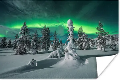 Produktbild von MuchoWow® Poster Nordlichter in Finnland 30x20 cm - Plakate - Print